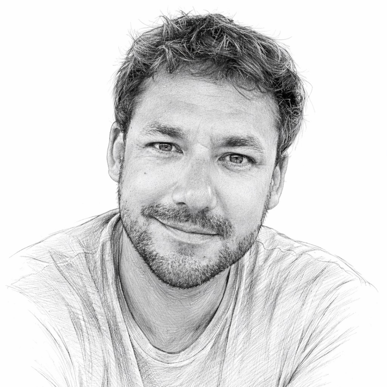 Pencil portrait of Sven