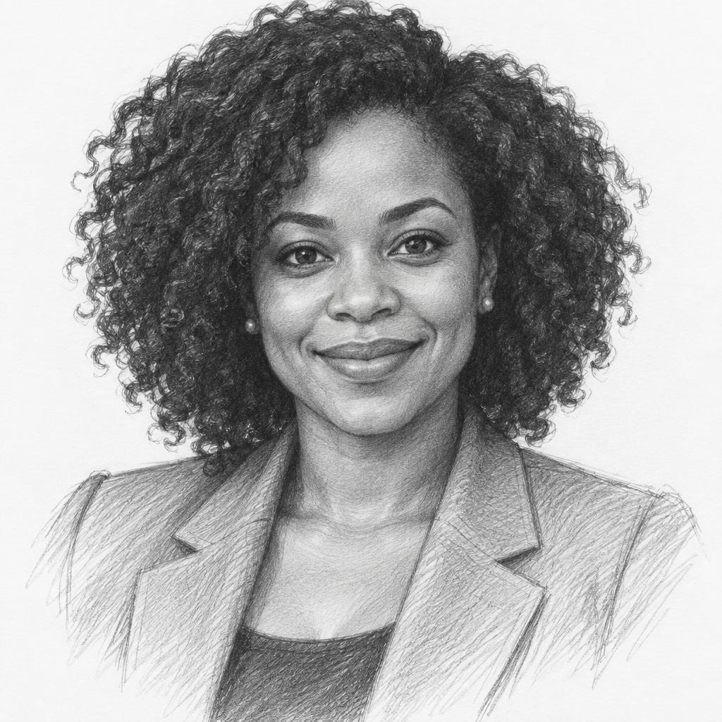 Pencil portrait of Amara
