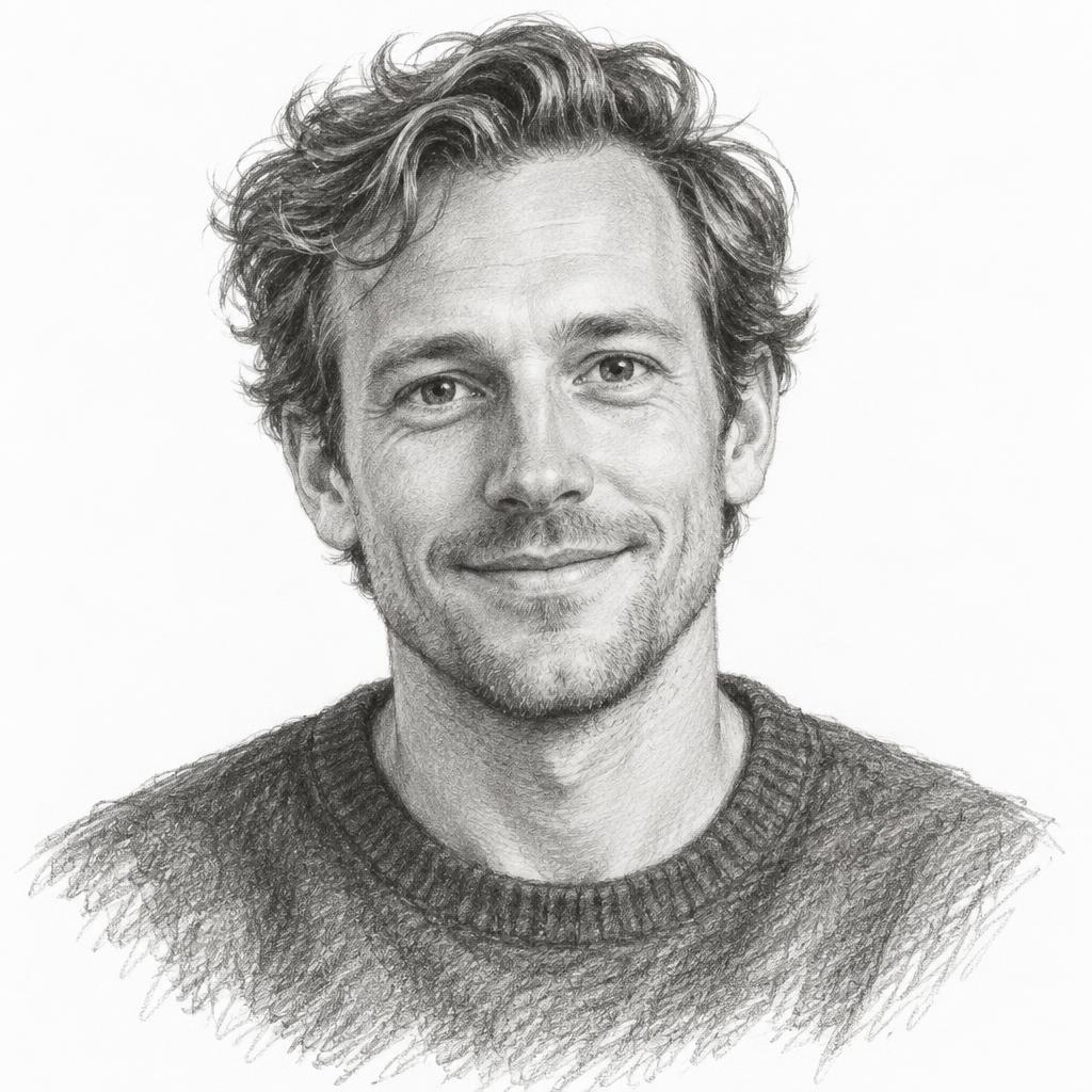 Pencil portrait of Daan