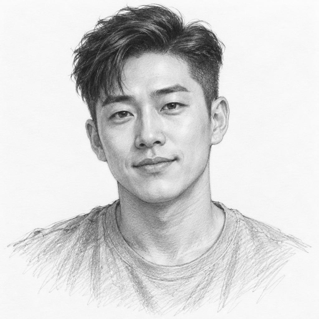 Pencil portrait of Ji-woo