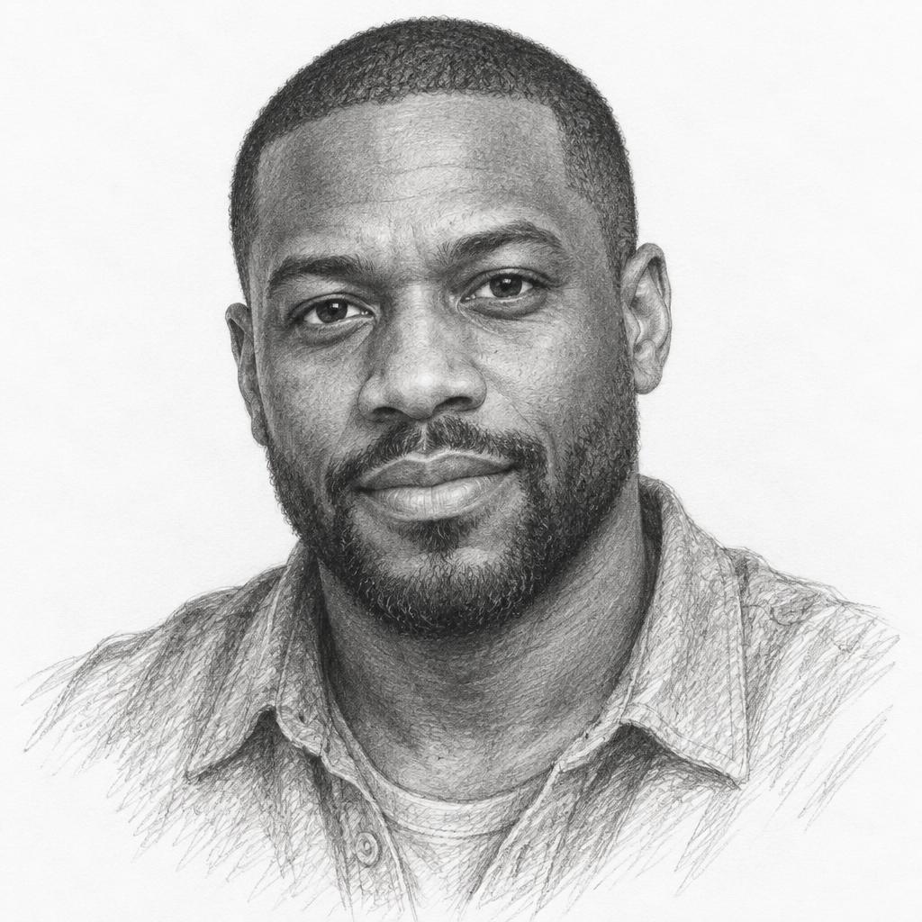 Pencil portrait of Kwame
