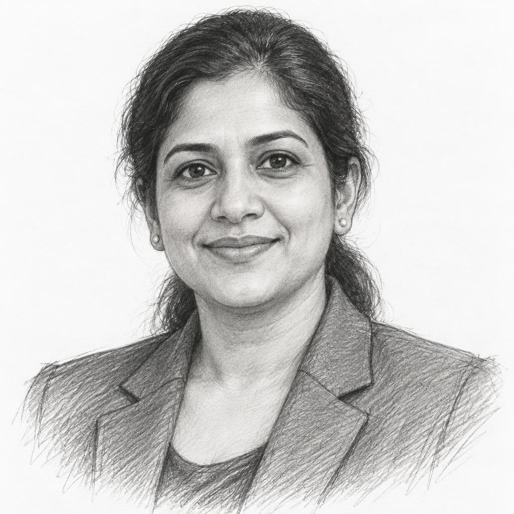 Pencil portrait of Priya