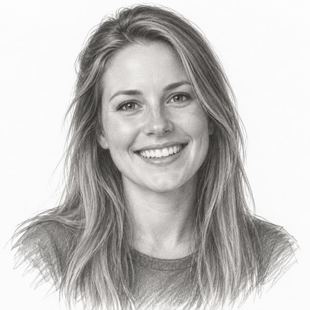 Pencil portrait of Sanne